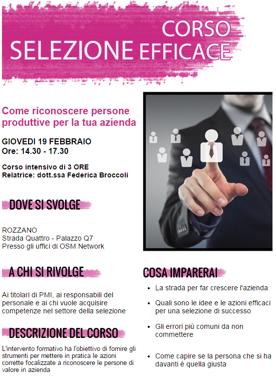 corso selezione efficace